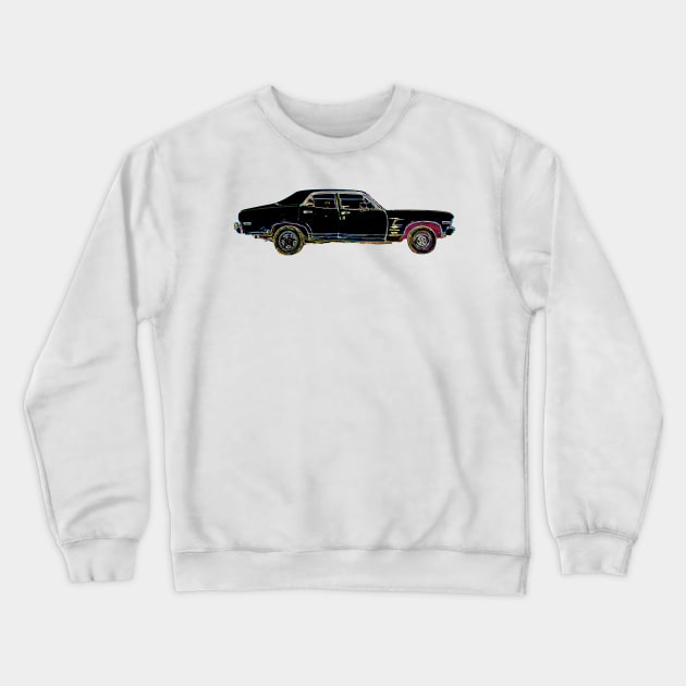 old american car chevy nova Crewneck Sweatshirt by rickylabellevie